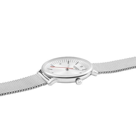 Mondaine Doppio Silbrig Ø 33 Damenuhr - MLE.33110.SM