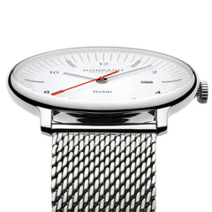 Mondaine Doppio Solar Silber Ø 41 Herrenuhr - MLE.41910.SM