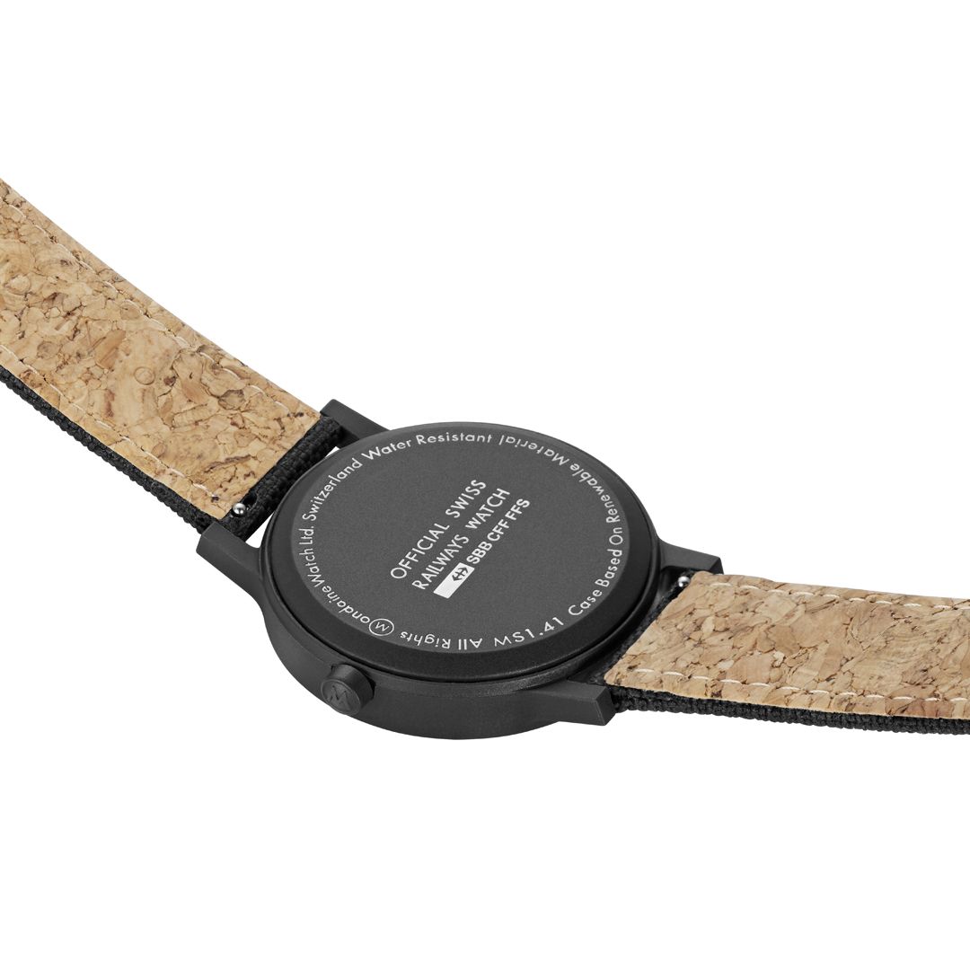 Mondaine essence solar Schwarz 41mm Unisexuhr - MS1.41910.LB