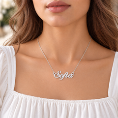 Namenskette in Silber 925, Kettenlänge 45cm&nbsp;- NK-Silber&nbsp;