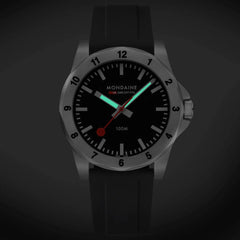 Numeri Schwarzes Silikon, 42 mm Herrenuhr - MSN.42120.RB