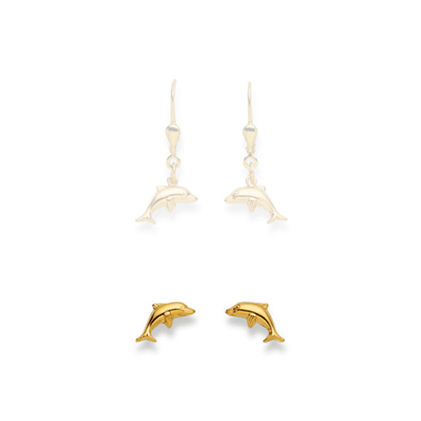 Ohrstecker Einzel Delphin – 750 Gelbgold, poliert - 1163.02293/0005