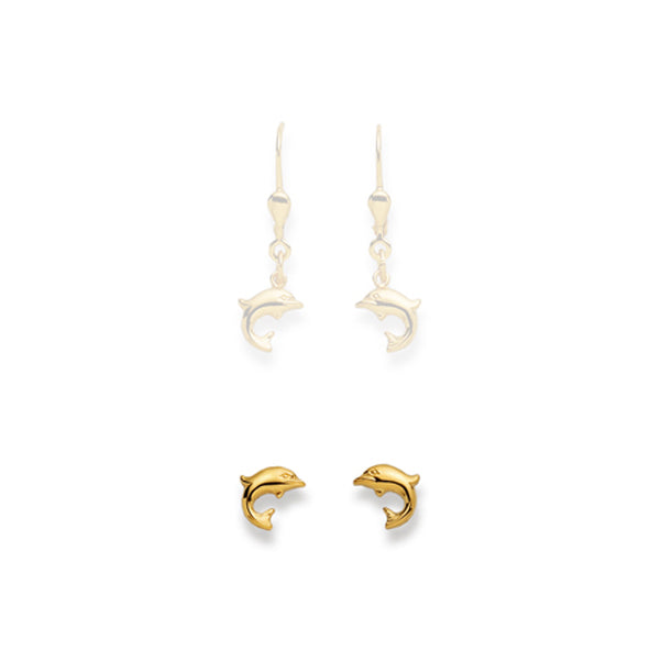 Ohrstecker Einzel Delphin – 750 Gelbgold, poliert - 1163.02334/0002