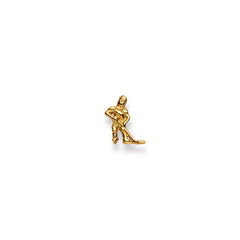 Ohrstecker Einzel Eishockey – 750 Gelbgold, poliert - 1163.02598/0004