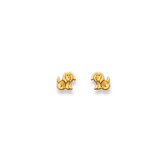 Ohrstecker Einzel Hund – 750 Gelbgold, matt und poliert - 1163.01276/0008