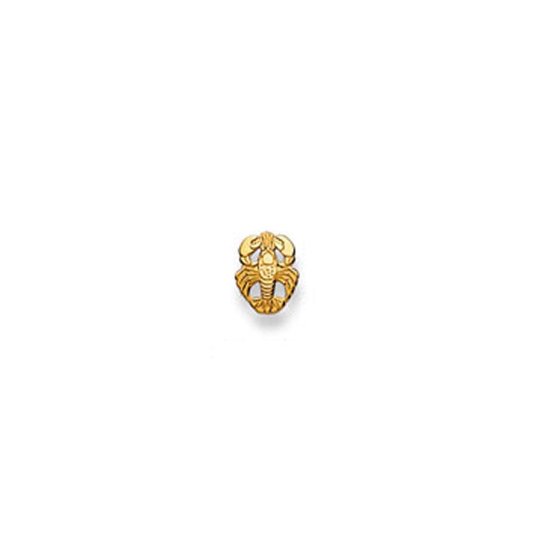 Ohrstecker Einzel Krebs – 750 Gelbgold, poliert - 1163.02791/0071