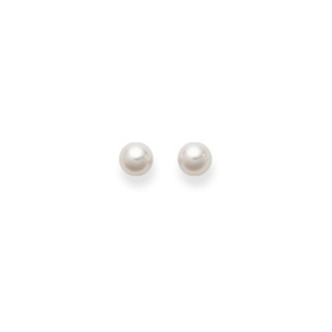 Ohrstecker in 18 Karat Weissgold, Akoya Perlen, 6-6.5 mm