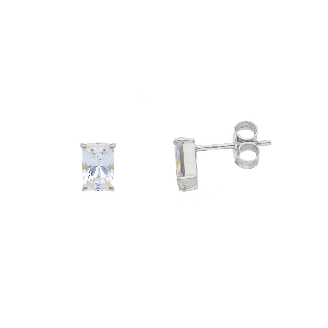 Damen Ohrstecker in 18 Karat Weissgold, Zirkonia - 269841