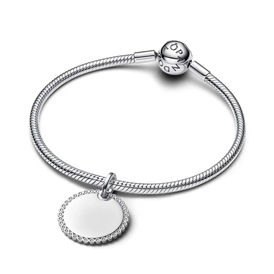 Pandora Anhänger mit runder Platte mit Gravurmöglichkeit - 394007C01