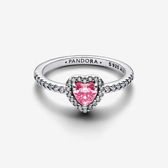 Pandora Erhöhter pinker Herzring - 198421C03-54