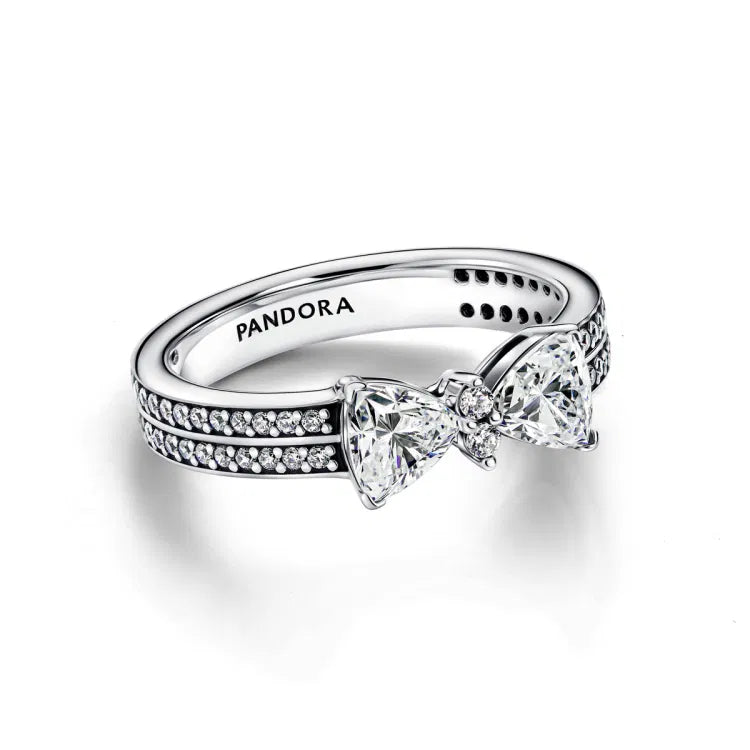 Pandora Funkelnde Schleife Doppelreihiger Ring - 193552C01 - 56