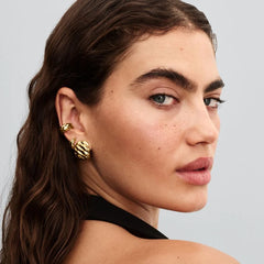 Pandora Gewellte Breite Creolen-Ohrringe - 263879C00