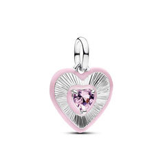 Pandora ME Strahlendes Rosafarbenes Herz Medaillon Charm - 794409C01