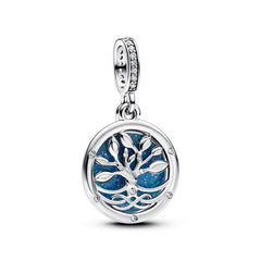 Pandora Moments Glow-in-the-dark Infinity Tree Double Dangle Charm 925 Silver -  793599C01