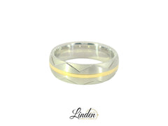 Partnerringe Silber 925 / 18 Karat - 750 Gold - SG136 / 7