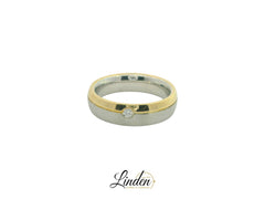 Partnerringe Silber 925 / 18 Karat - 750 Gold - SGB - 631/4.5