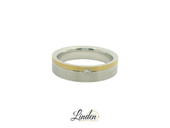 Partnerringe Silber 925 / 18 Karat - 750 Gold - SGB - 633/5