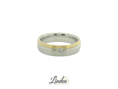 Partnerringe Silber 925 / 18 Karat - 750 Gold - SGB- 634/5