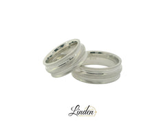 Partnerringe Silber 925 rhodiniert - LS- 808/8