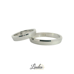 Bagues partenaires en argent 925 rhodié (prix paire) - LS-404/4