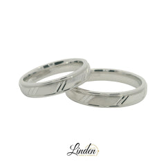 Bagues partenaires en argent 925 rhodié (prix paire) - S-250/5