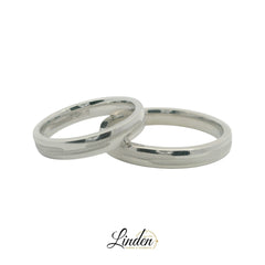 Bagues partenaires en argent 925 rhodié (prix paire) - S-251/3.5