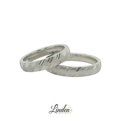 Bagues partenaires en argent 925 rhodié (prix paire) - S-258/4