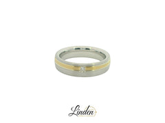 Bagues partenaires argent/or avec gravure gratuite - bague femme et homme - SGB-632/4.5