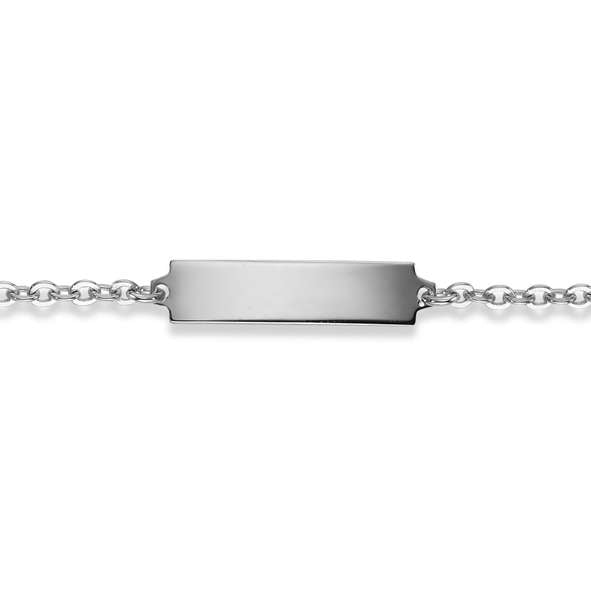 Plaketten-Armband Silber 925 weiss Anker -  6277.00076/1400