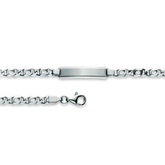 Plaketten-Armband Silber 925 weiss Falkenauge -  6277.00055/1900