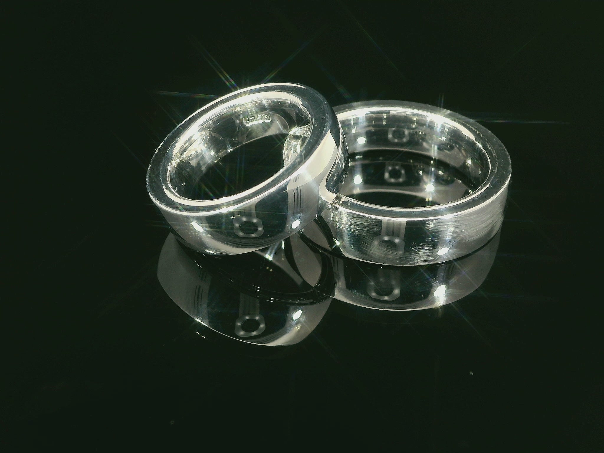 Partnerringe Silber 925 rhodiniert - S-31305/6