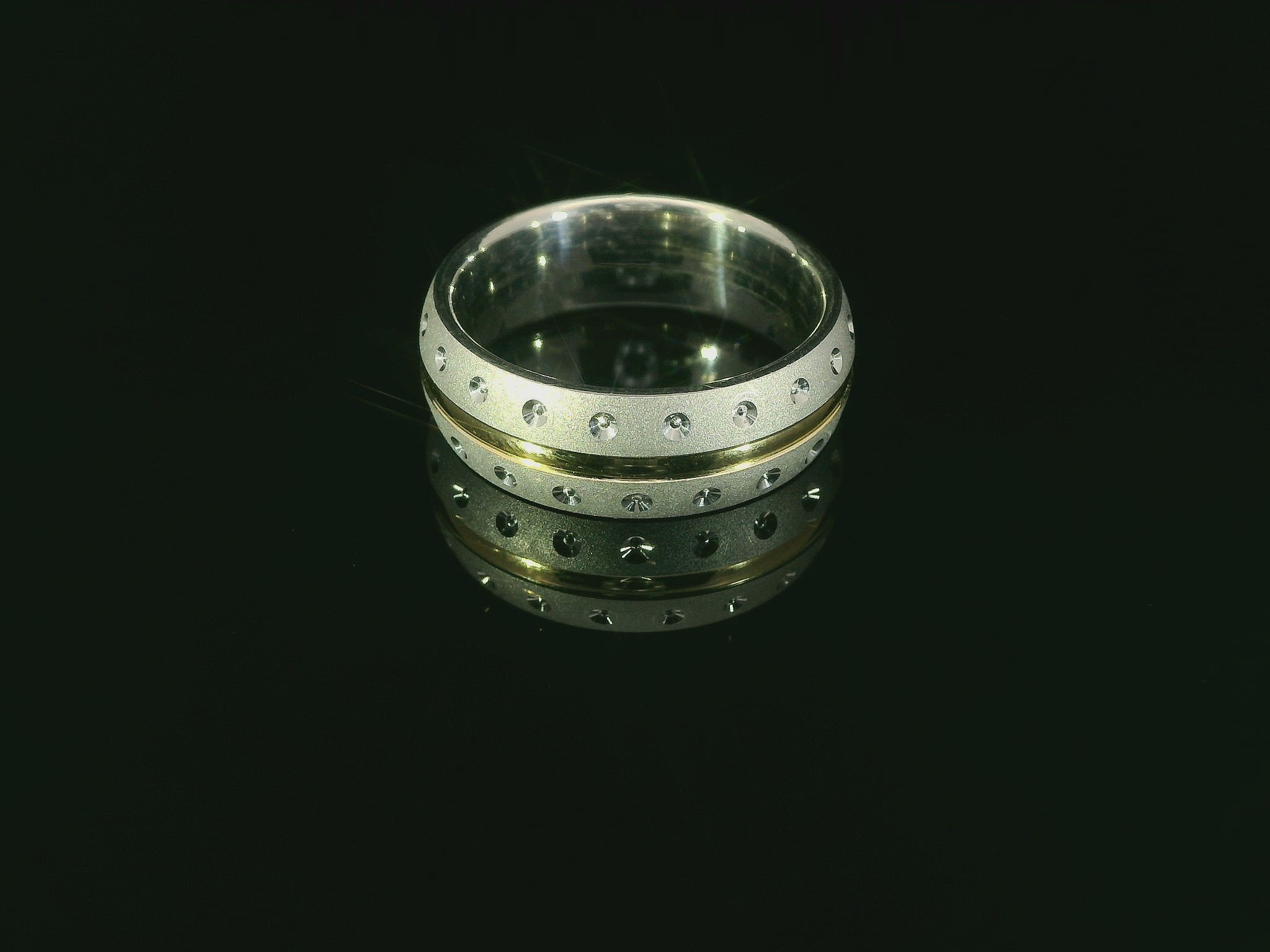 Partnerringe Silber 925 / 18 Karat - 750 Gold - SG132 / 7