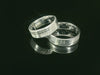 Silber 925 rhodinierte Partnerringe – Freundschaftsringe Set für Paare – Damen- & Herrenring | LS-31/6 & LSZ-32/6