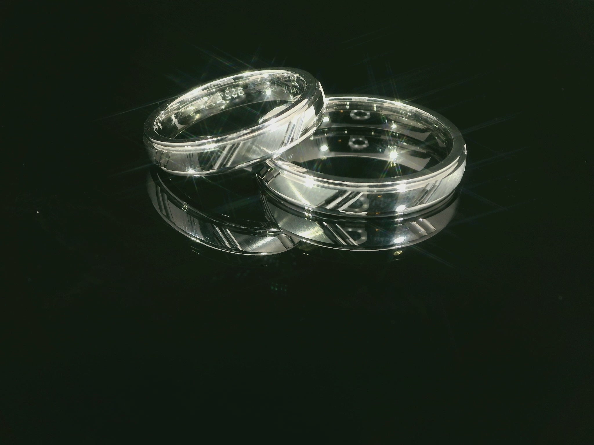 Bagues partenaires en argent 925 rhodié (prix paire) - S-250/5
