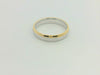 Moderner Bicolor-Trauring Silber Gold Partnerringe - SG 631/4.5