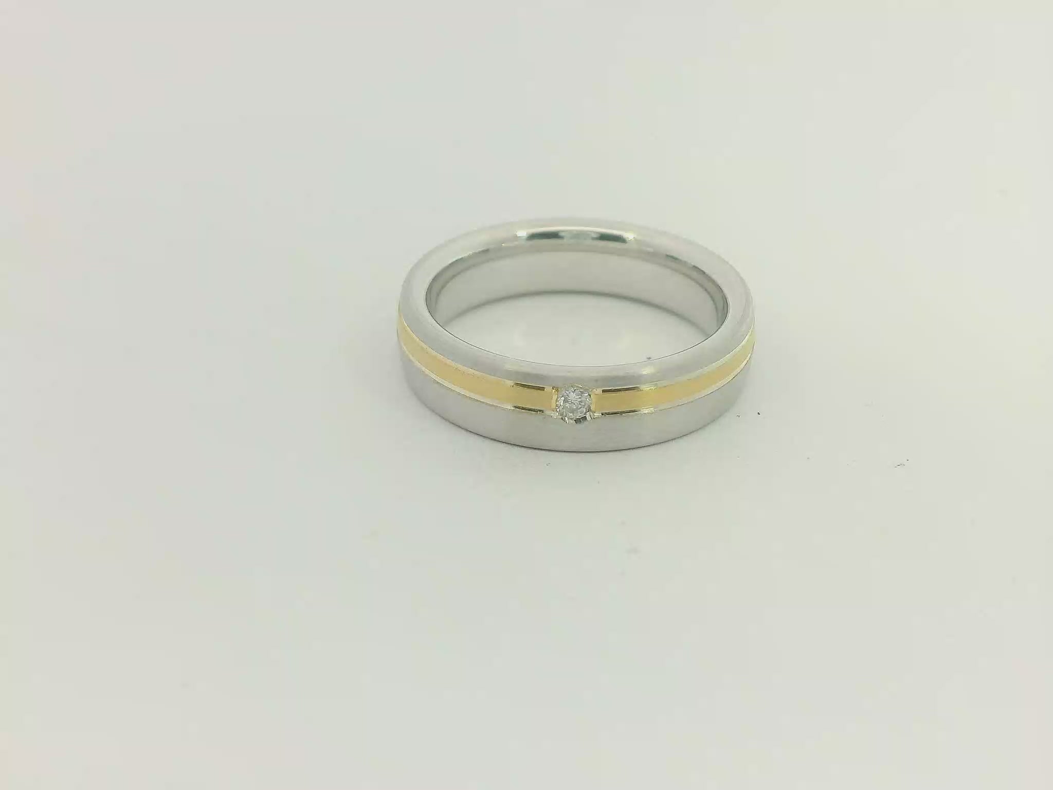 Bagues partenaires argent/or avec gravure gratuite - bague femme et homme - SGB-632/4.5