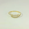 Bague délicate pour femme en or jaune 18 carats avec 22 diamants – élégance intemporelle en taille 54 - YZ0005021 