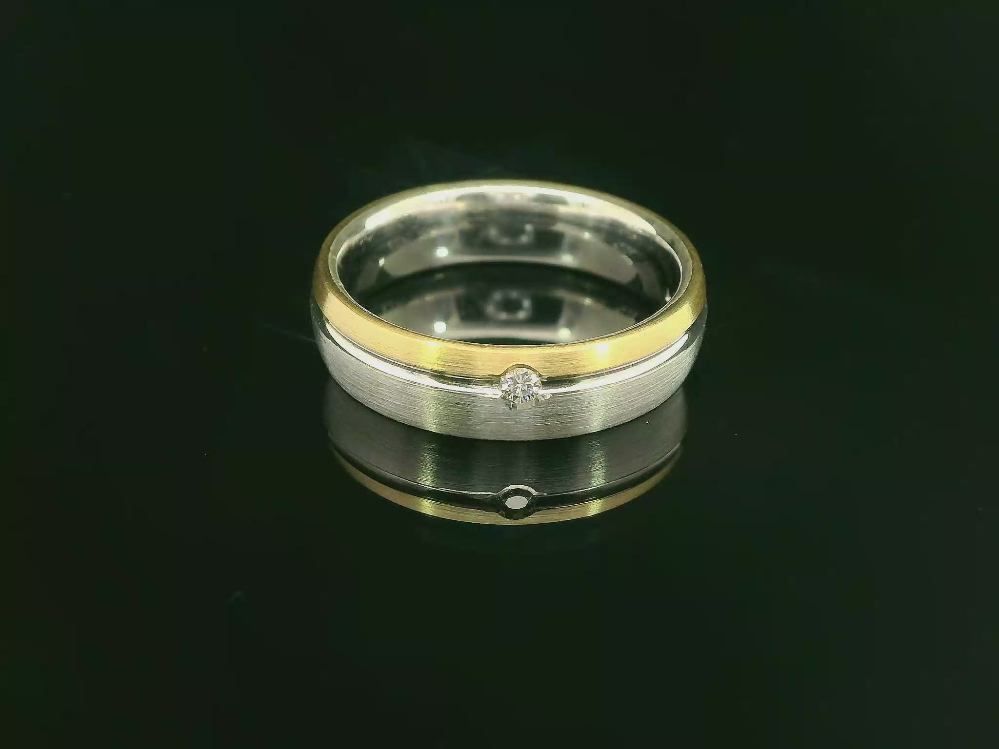 Partnerringe Silber 925 / 18 Karat - 750 Gold - SGB- 634/5