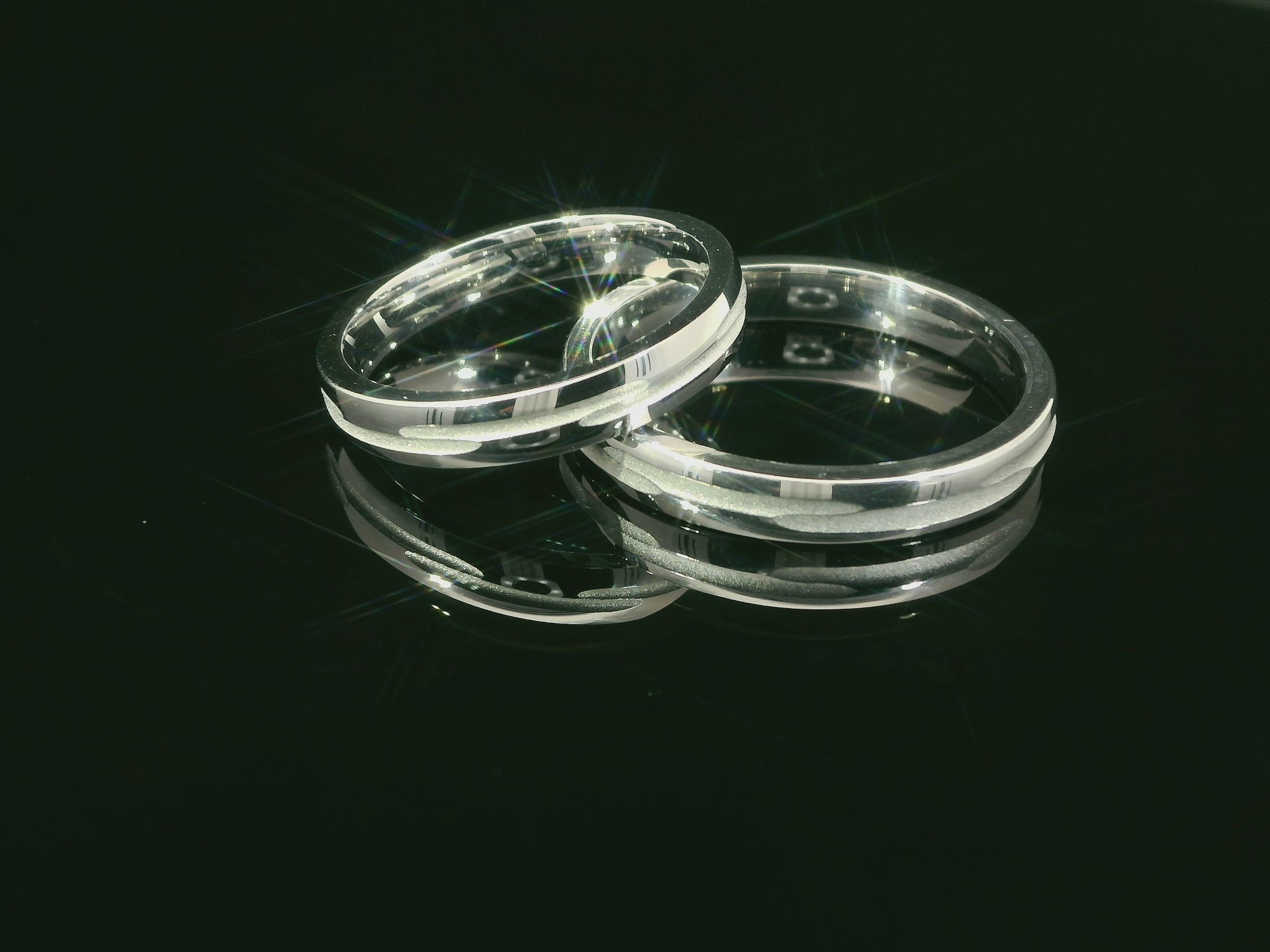 Bagues partenaires en argent 925 rhodié (prix paire) - S-251/3.5