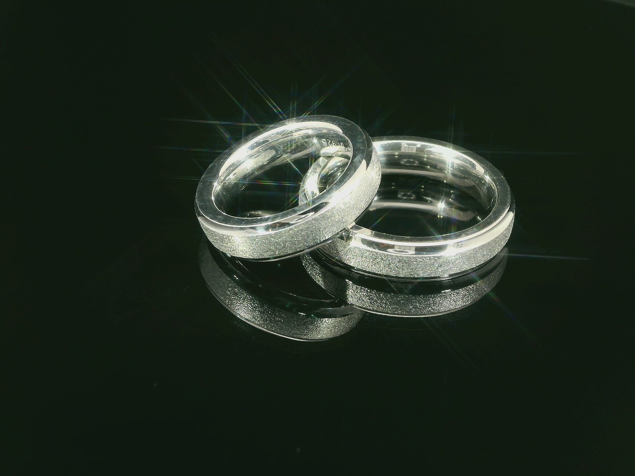 Partnerringe Silber 925 rhodiniert - S-31302/5