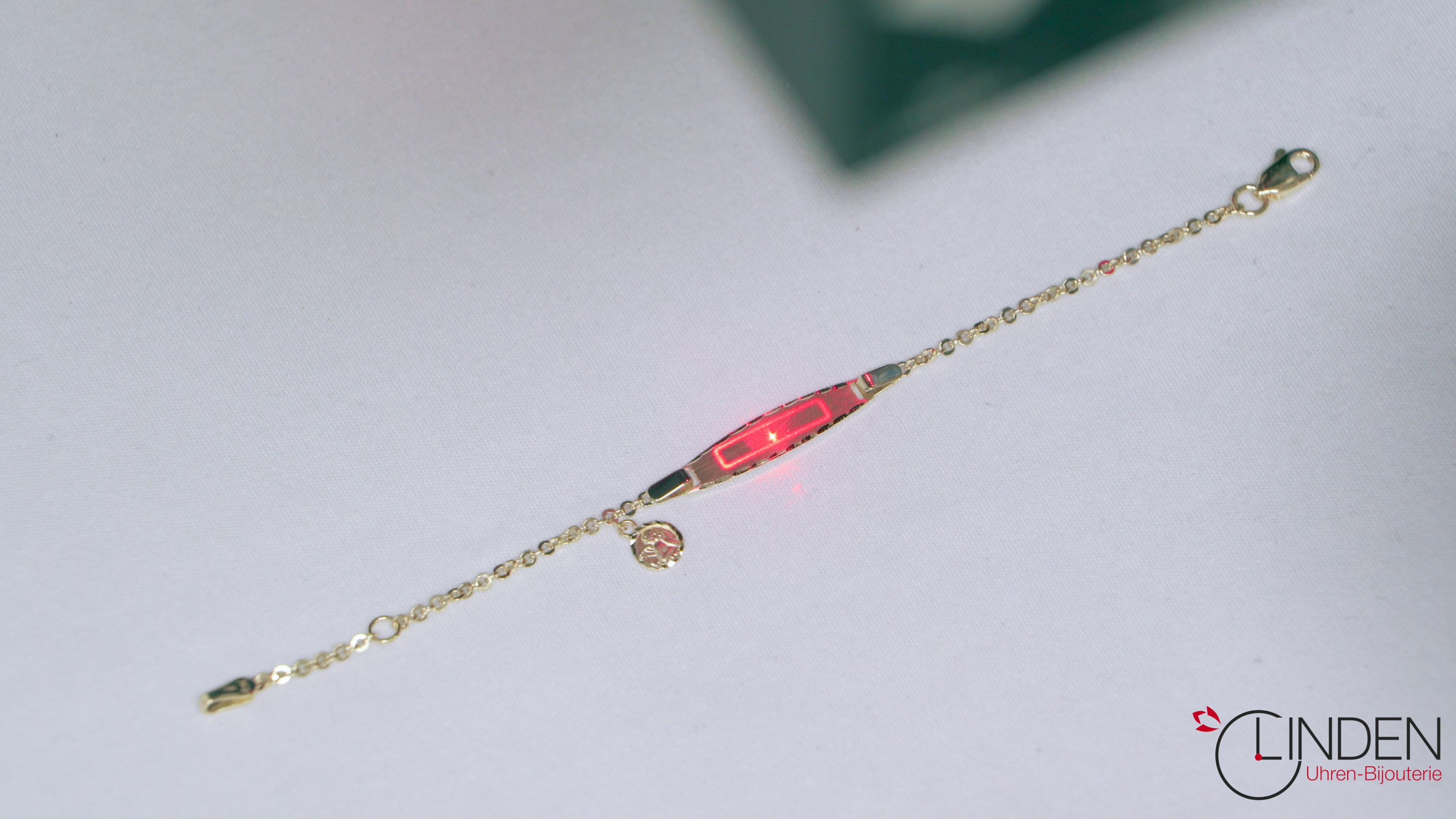Baby Kinder Weissgold Bracelet 9 Karat mit Gratis Gravur - WB-647