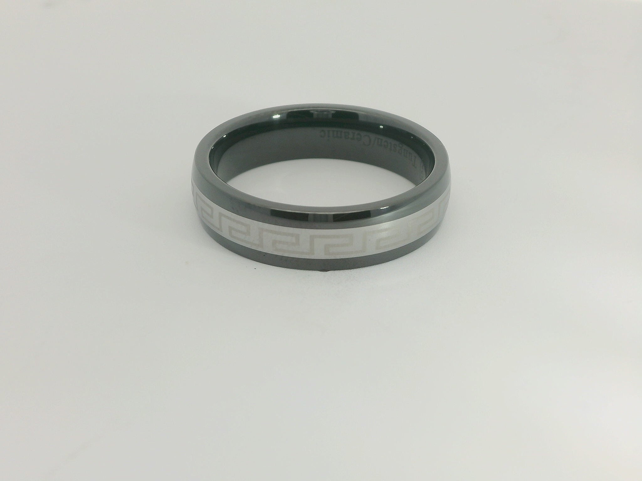 Tungsten-Keramik Partnerring mit gratis Gravur – TC-050/6