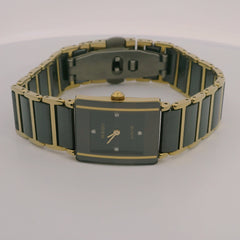 Rado Integral Diamonds Damenuhr Schwarz-Gold (Gebraucht) – 153.0845.3