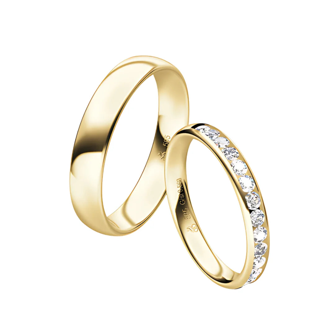 Rauschmayer First Individuell Love - Trauringe mit 14 Brillanten - 03027