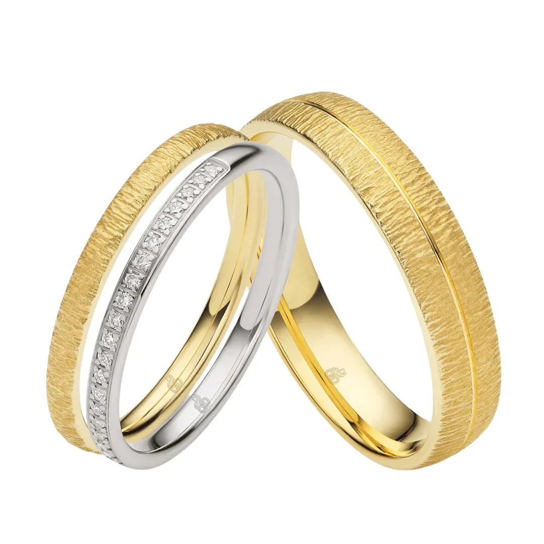 Rauschmayer Individual Love Triset Trauringe mit 25 Brillanten - 02019