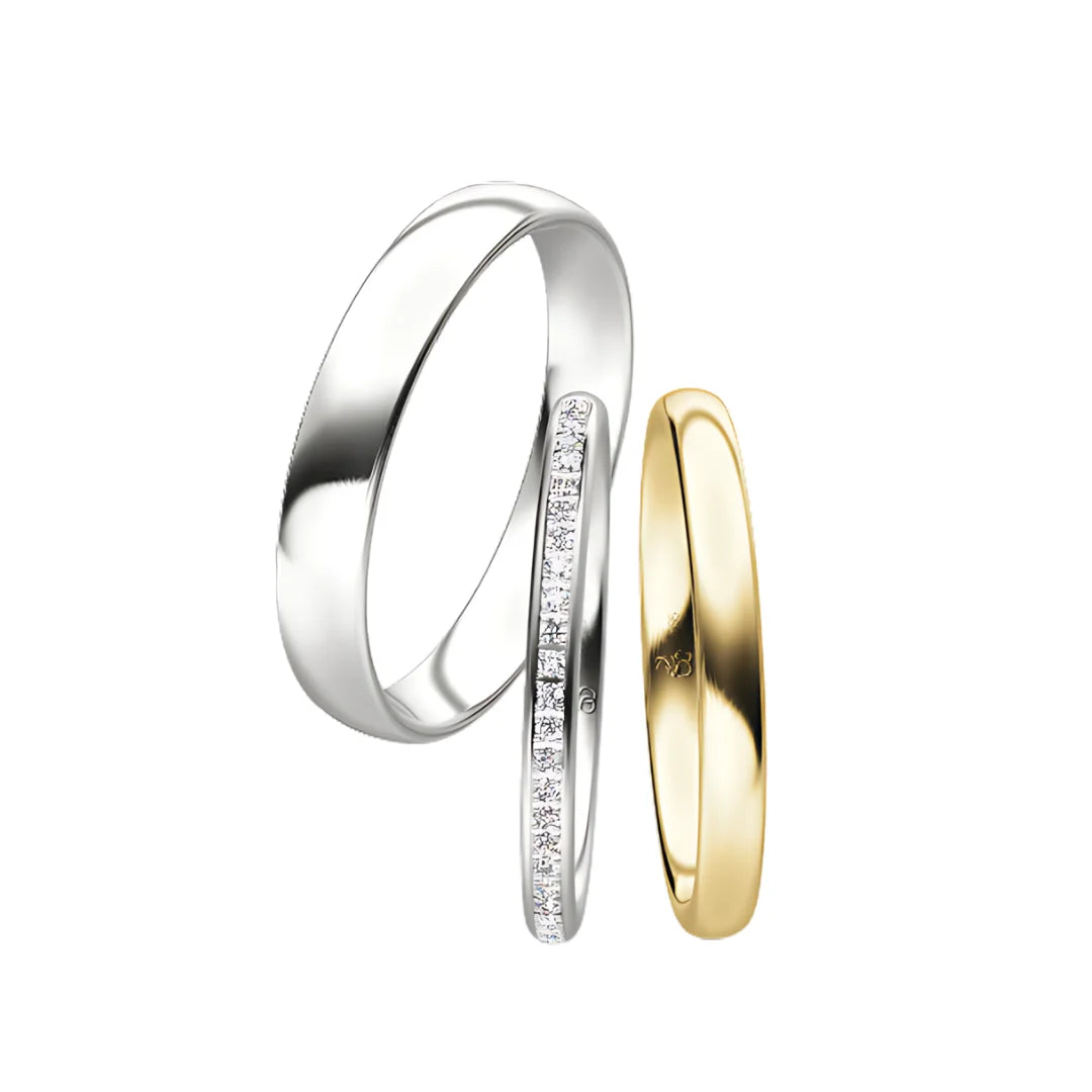 Rauschmayer Individual Love Triset Trauringe mit 25 Brillanten - 02023