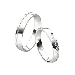 Rauschmayer Trauringe First Individual Love 3D mit 9 Brillanten - 03040