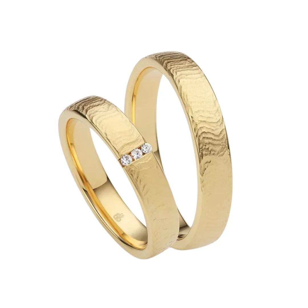 Rauschmayer Trauringe First Individual Love 3D mit 3 Brillanten - 04021