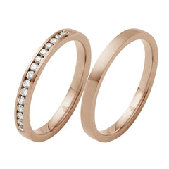 Rauschmayer Trauringe mit 15 Brillanten 0.225 ct. - 03038