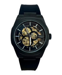 Residence Automatik Skelett Schwarz Gold Herrenuhr - AS 9237